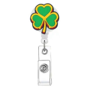 Shamrock Badge Reel - Green & Yellow